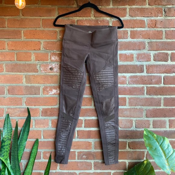 Alo Brown Moto‎ Leggings - Picture 2 of 4